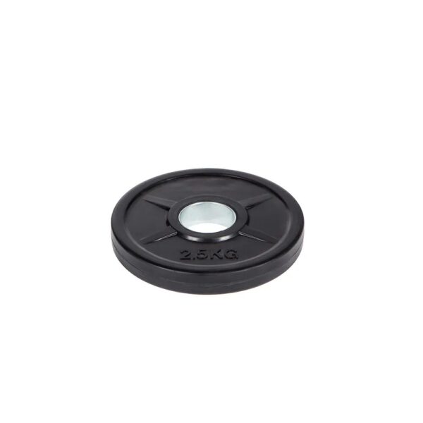 Hantelscheibe 50mm 1.25 - 25 kg Guss gummiert mit Griff Gewichtsscheibe schwarz
