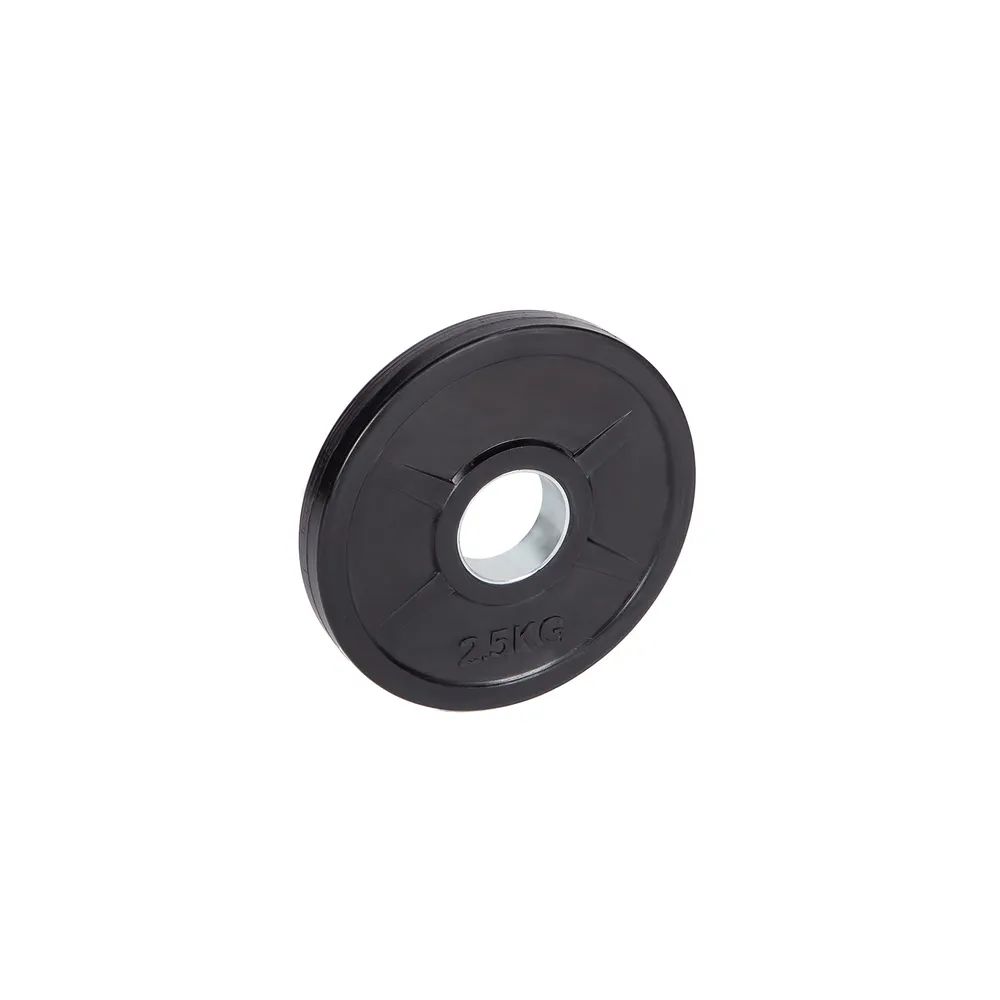 Hantelscheibe 50mm 1.25 - 25 kg Guss gummiert mit Griff Gewichtsscheibe schwarz
