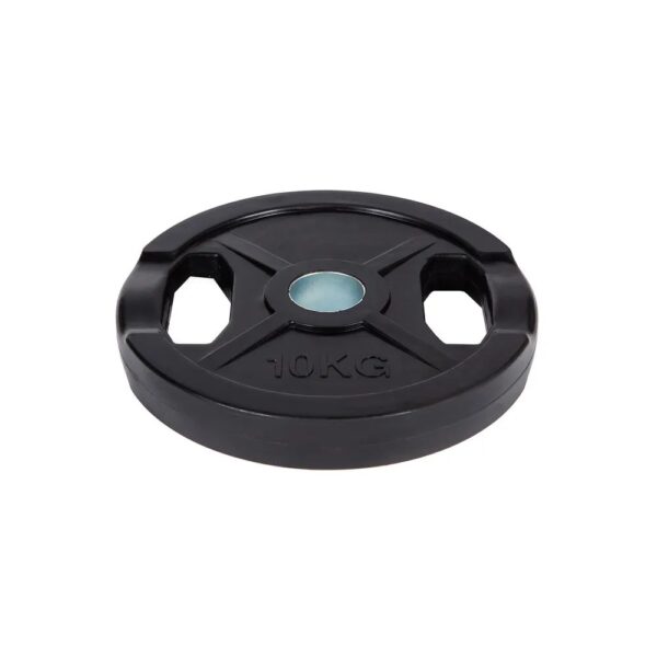 Hantelscheibe 50mm 1.25 - 25 kg Guss gummiert mit Griff Gewichtsscheibe schwarz